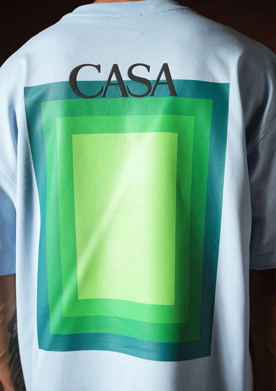 T-shirt CASA Cadre - Bleu