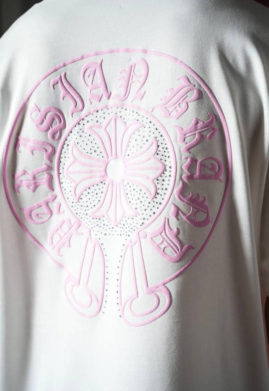 T-shirt Chrome Cross Oversize - Blanc