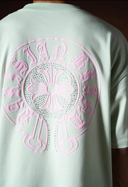 T-shirt Chrome Cross Oversize - Vert