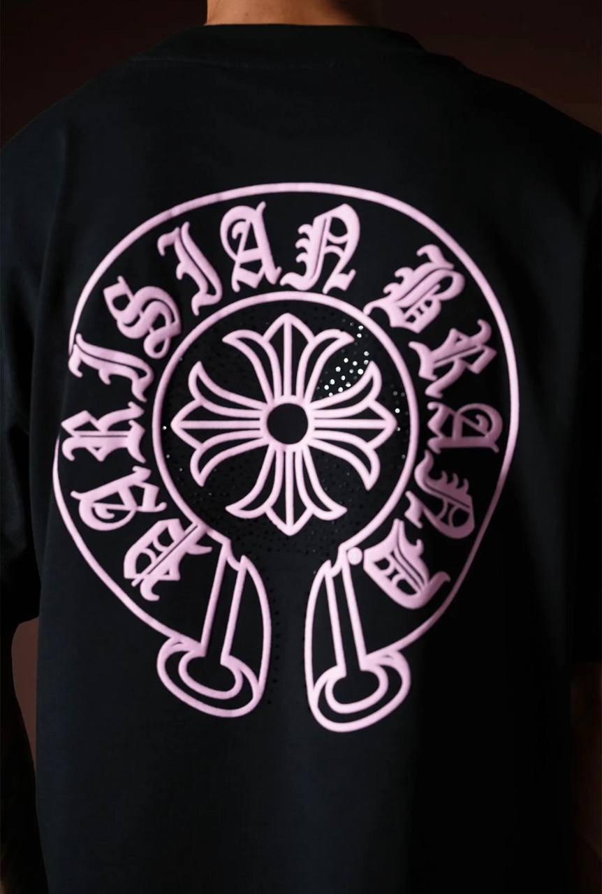 T-shirt Chrome Cross Oversize - Noir