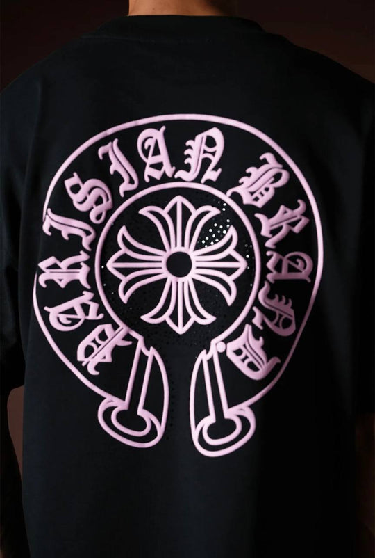 T-shirt Chrome Cross Oversize - Noir