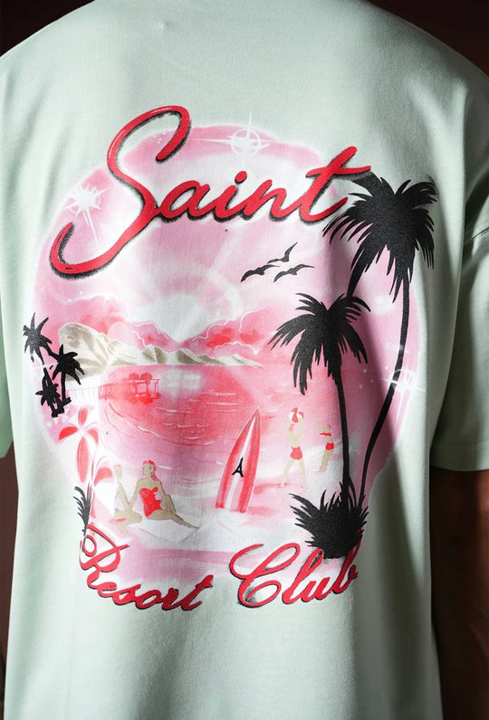 T-shirt SAINT Resort Club Oversize - Vert