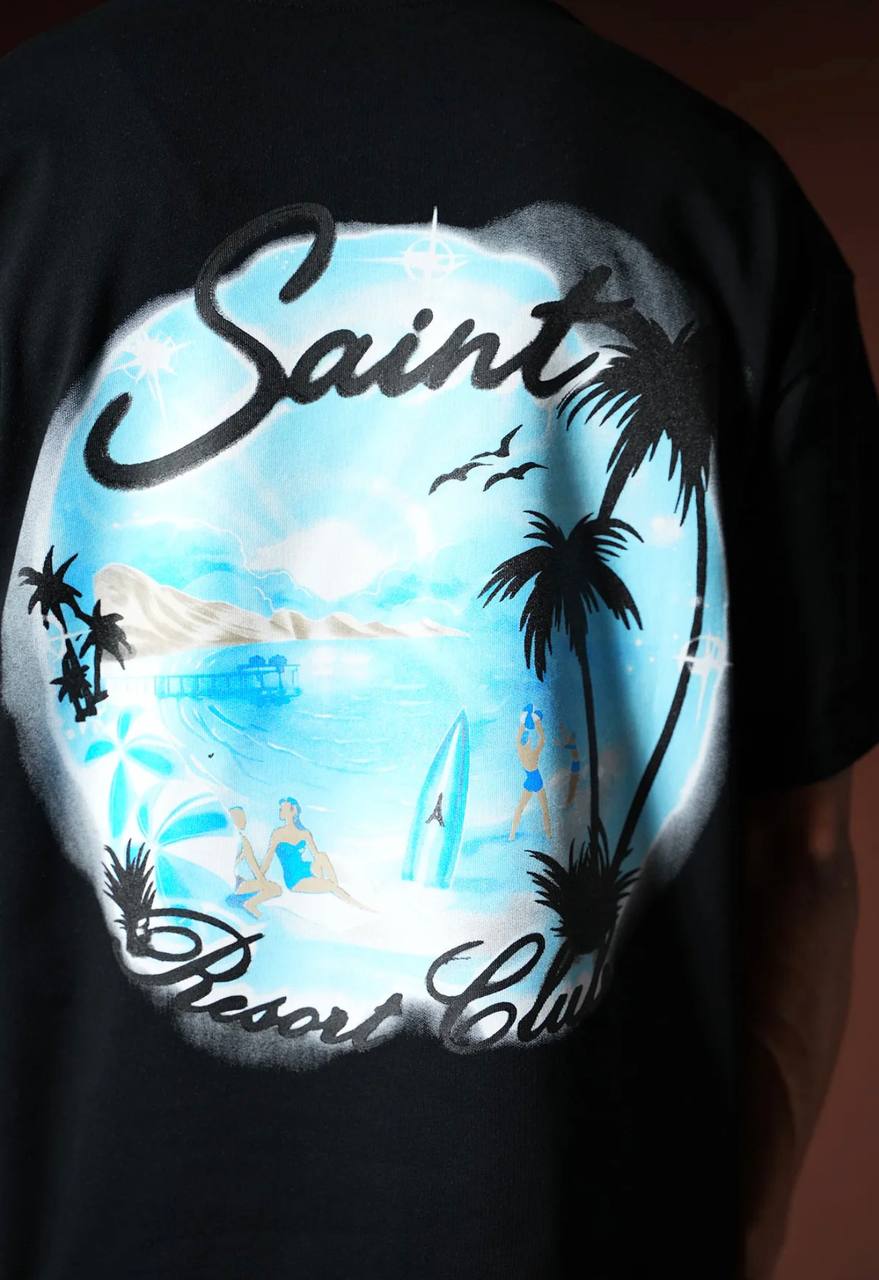 T-shirt SAINT Resort Club Oversize - Noir