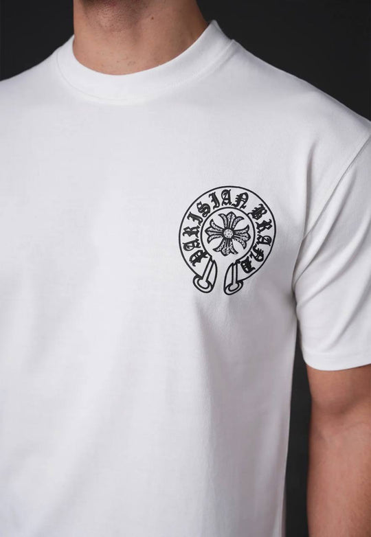 T-Shirt Homme Streetwear Logo Oversize Dos - Blanc