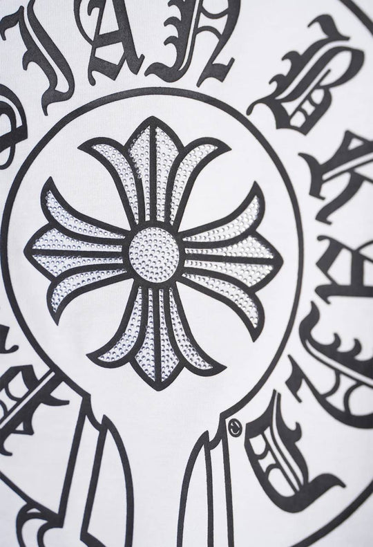 T-Shirt Homme Streetwear Logo Oversize Dos - Blanc