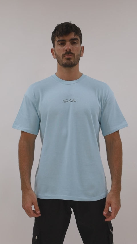 T-SHIRT DA VINCI - BLEU