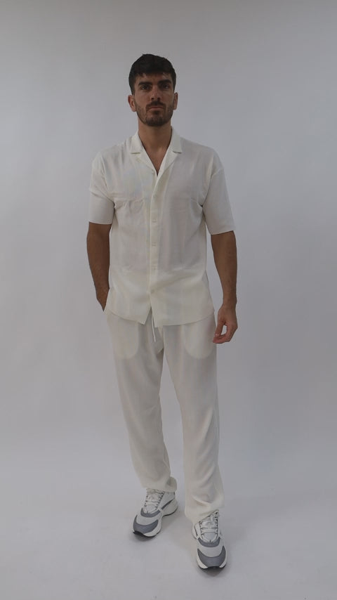 ENSEMBLE HAWAÏ CHEMISE - BLANC