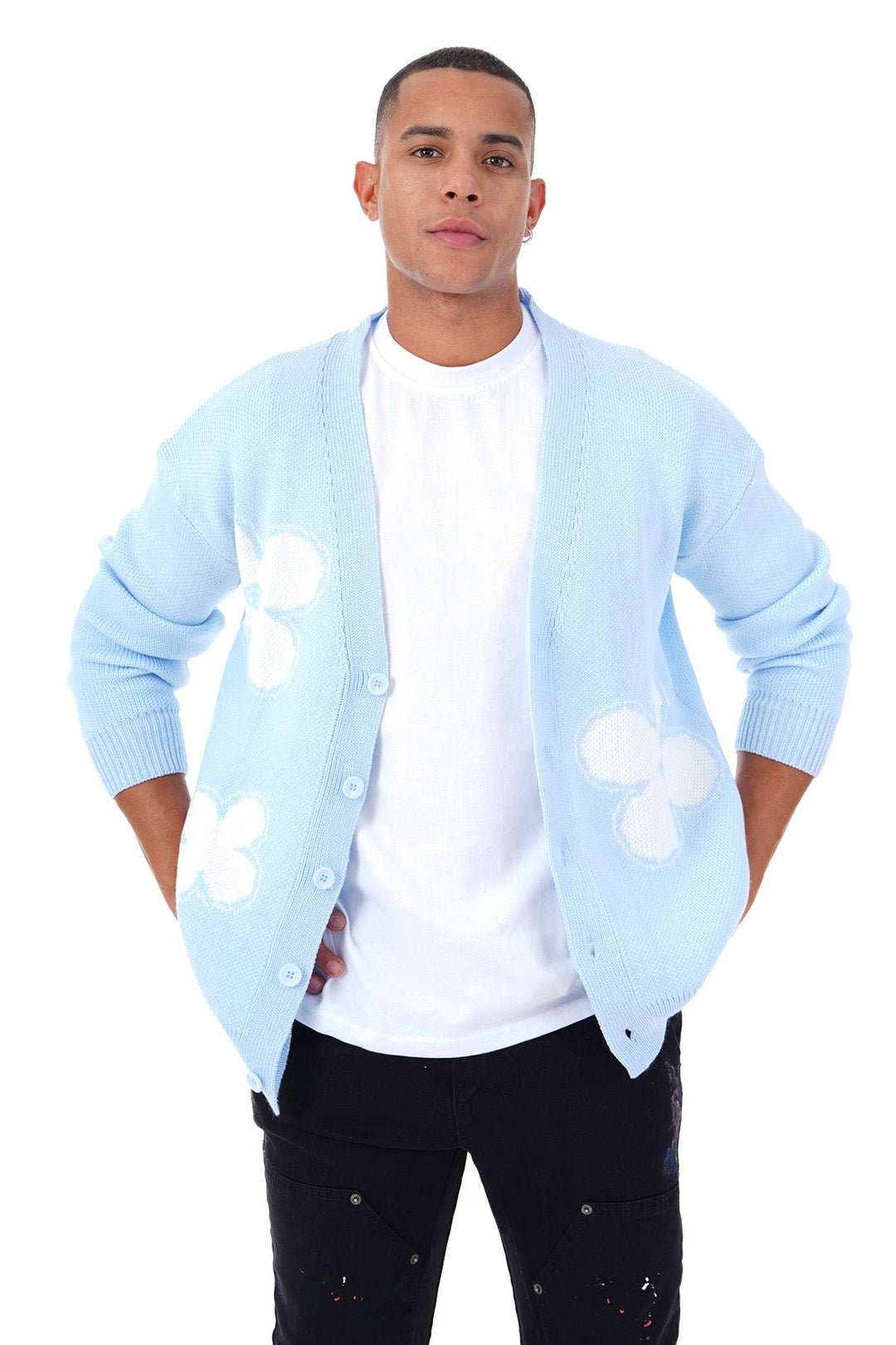 CARDIGAN BUTTERFLY CHARM - BLEU