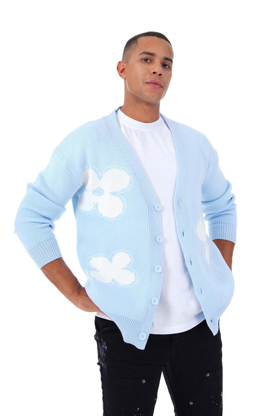 CARDIGAN BUTTERFLY CHARM - BLEU