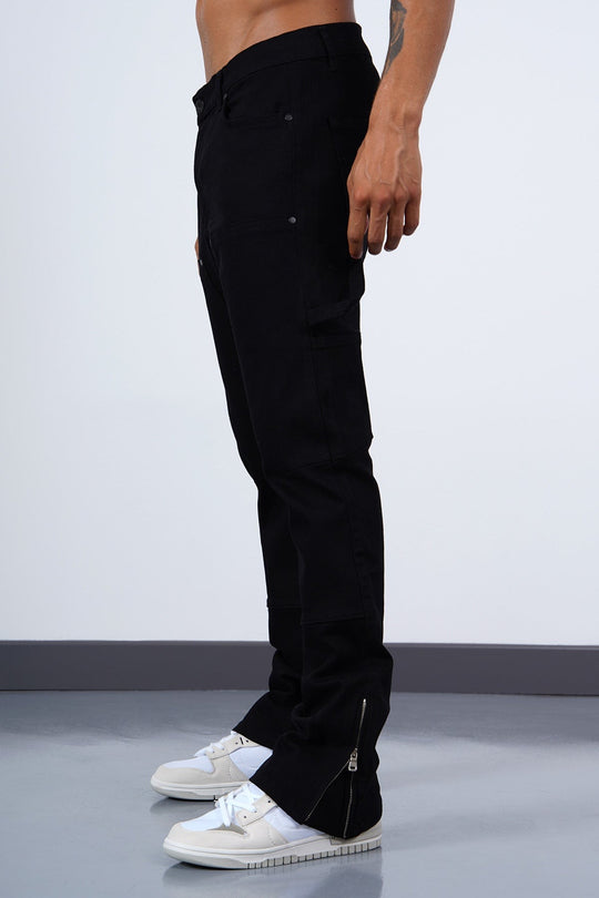 JEAN ZIPPED BLACK II