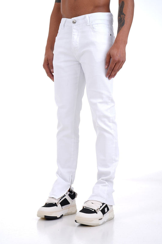 JEAN ZIPPED WHITE