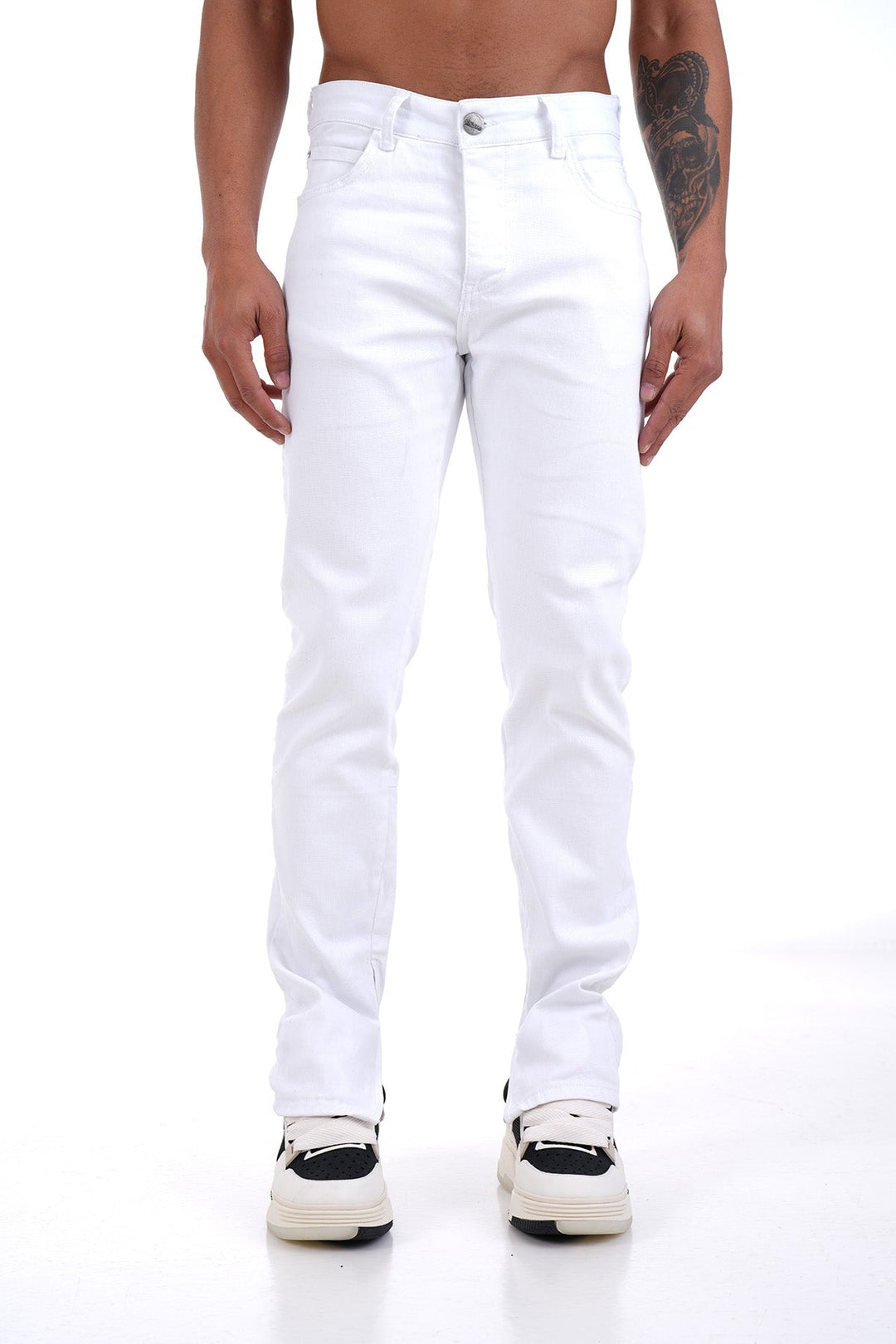 JEAN ZIPPED WHITE