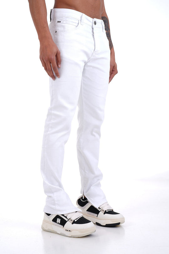 JEAN ZIPPED WHITE